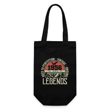 Birthday 1956 Vintage 1956 Retro - Born in 1956 - Gift Bag for Bottles - black - Front