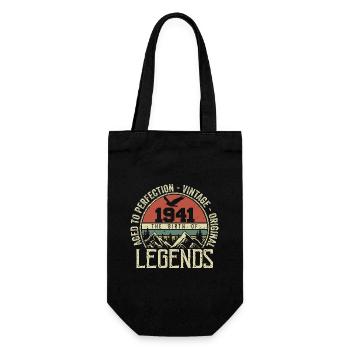 Birthday 1941 Vintage 1941 Retro - Born in 1941 - Gift Bag for Bottles - black - Front