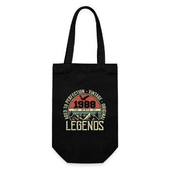 Geburtstag 1988 Jahrgang 1988 Retro - Jahrgang 1988 - Geschenkbeutel für Flaschen - Schwarz - Vorne