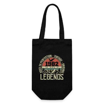 Geburtstag 1982 Jahrgang 1982 Retro - Jahrgang 1982 - Geschenkbeutel für Flaschen - Schwarz - Vorne