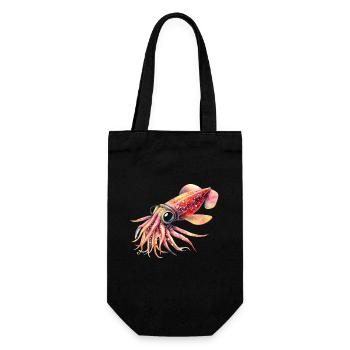 Calmar Mignon Luciole, Aquarelle - Sac à bouteille - noir - Devant