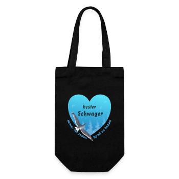 bester Schwager - Geschenkbeutel für Flaschen - Schwarz - Vorne