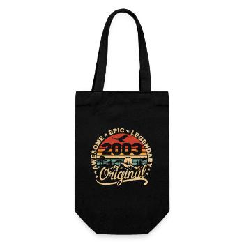 Original 2003 Retro 2003 Geburtstagsgeschenk 2003 - Geschenkbeutel für Flaschen - Schwarz - Vorne