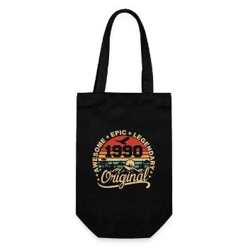 Original 1990er Jahre Geburtstagsgeschenk 1990er Retro 1990er Jahre - Geschenkbeutel für Flaschen - Schwarz - Vorne