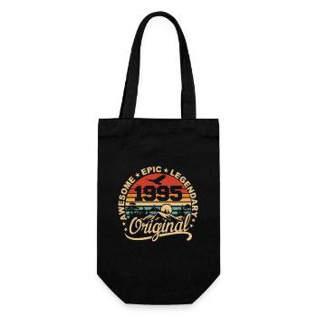 Original 1995 Geburtstagsgeschenk 1995 Retro 1995 - Geschenkbeutel für Flaschen - Schwarz - Vorne