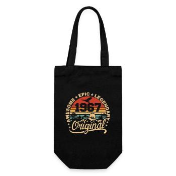 Original 1967 Geburtstagsgeschenk 1967 Retro 1967 - Geschenkbeutel für Flaschen - Schwarz - Vorne