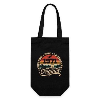 Original 1971 Cadeau Anniversaire 1971 Rétro 1971 - Sac à bouteille - noir - Devant