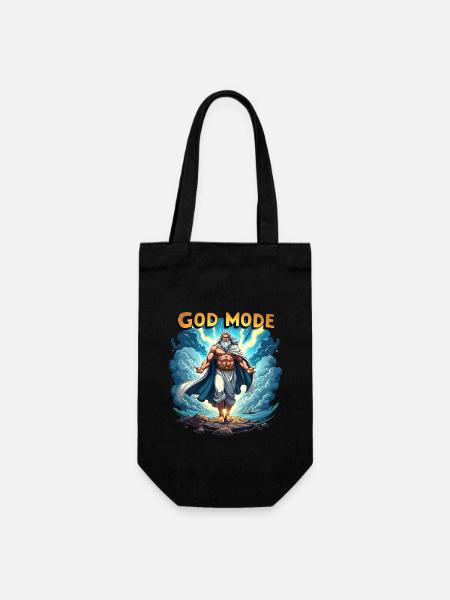 God Mode - Zeus in the Clouds - Gift Bag for Bottles - black