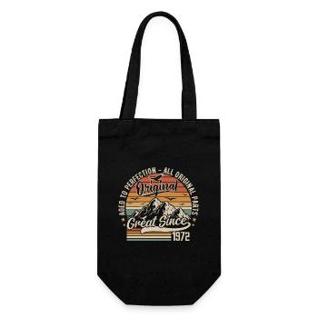 Vintage Né en 1972 | 53e Anniversaire Cadeau 1972 - Sac à bouteille - noir - Devant