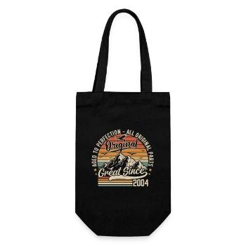 Vintage Né en 2004 | 21e Anniversaire Cadeau 2004 - Sac à bouteille - noir - Devant