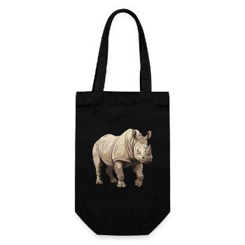 Rhinocéros Animal - Sac à bouteille - noir - Devant
