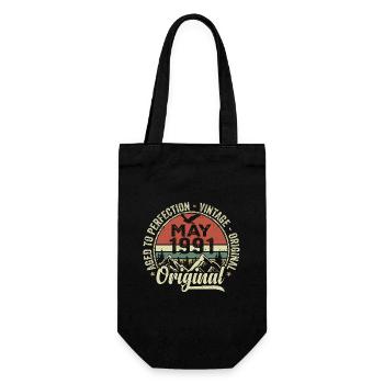 May 1991 Birthday May 1991 May 1991 - Gift Bag for Bottles - black - Front