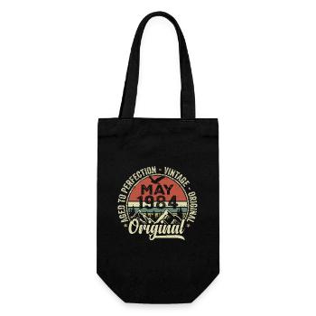 May 1984 Birthday May 1984 May 1984 - Gift Bag for Bottles - black - Front