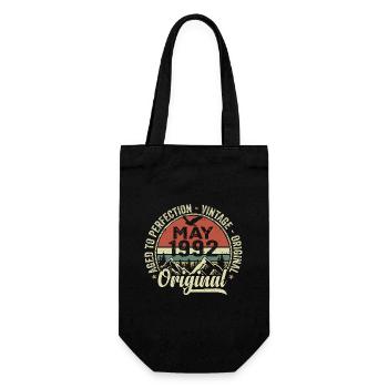 May 1992 Birthday May 1992 May 1992 - Gift Bag for Bottles - black - Front