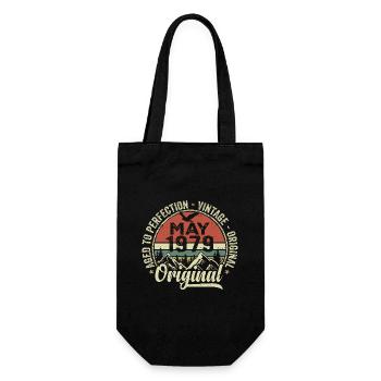 May 1979 Birthday May 1979 May 1979 - Gift Bag for Bottles - black - Front