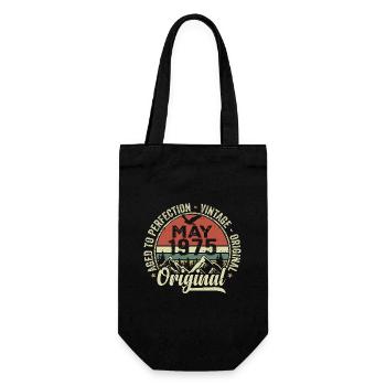 May 1975 Birthday May 1975 May 1975 - Gift Bag for Bottles - black - Front