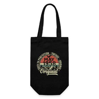 May 1958 Birthday May 1958 May 1958 - Gift Bag for Bottles - black - Front