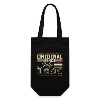 Juli 1999 Geburtstag Juli 1999 Juli 1999 - Geschenkbeutel für Flaschen - Schwarz - Vorne