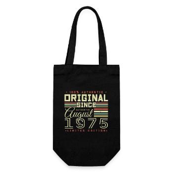 Août 1975 Retro Août 1975 Août 1975 Anniversaire - Sac à bouteille - noir - Devant