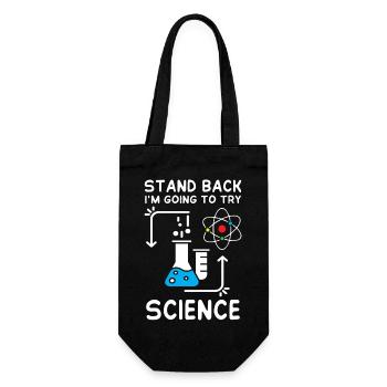 Im Going to Try Science - Geschenkbeutel für Flaschen - Schwarz - Vorne