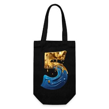 NR. 5 NUMMER 5 COOL 5. GEBURTSTAG - Geschenkbeutel für Flaschen - Schwarz - Vorne