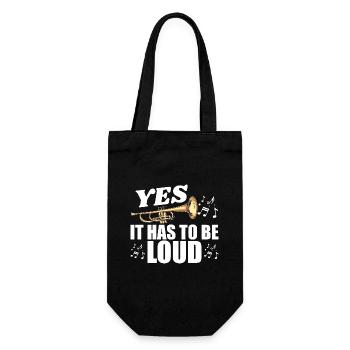 Trumpet Player Men Women Trumpetist Gag Trumpet - Gift Bag for Bottles - black - Front