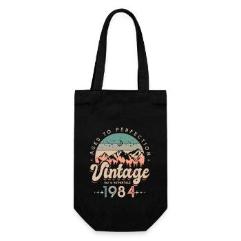 1984 Vintage anniversaire Né en 1984 - Sac à bouteille - noir - Devant