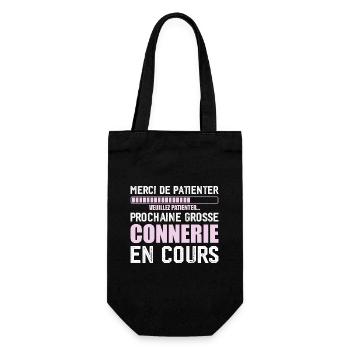 Prochaine connerie rigolo - Sac à bouteille - noir - Devant
