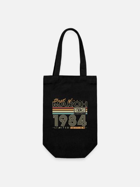 Mars 1984 Vintage cadeau d’anniversaire rétro - Sac à bouteille - noir