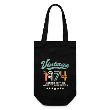 Né en 1974 Anniversaire 1974 50 ans - Sac à bouteille - noir - Devant