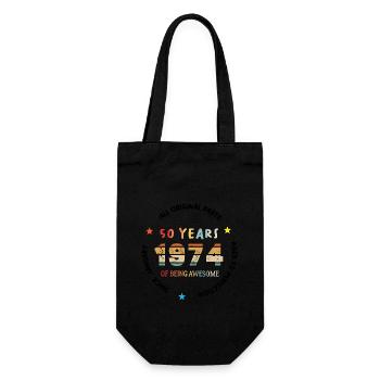 Awesome Since January 1974 Vintage 50 ans Birthday - Sac à bouteille - noir - Devant