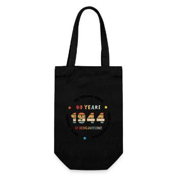 Awesome Since January 1944 Vintage 80 Years Birthday - Gift Bag for Bottles - black - Front