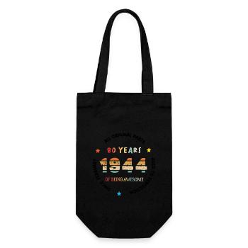 80 Years Old Made In 1944 Vintage February 1944 - Gift Bag for Bottles - black - Front