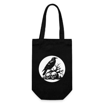 Mystic Raven with Skulls - Gift Bag for Bottles - black - Front