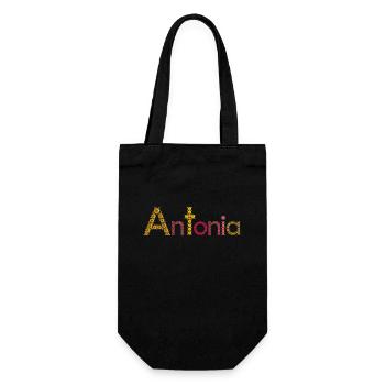 Antonia Flower Alphabet for Accessories & Clothing - Gift Bag for Bottles - black - Front