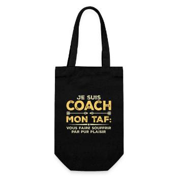 Je suis coach, Humour cadeau sportif coach - Sac à bouteille - noir - Devant