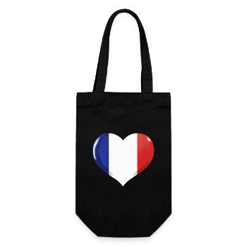 DRAPEAU DE LA FRANCE DRAPEAU COEUR FRANCE - Sac à bouteille - noir - Devant