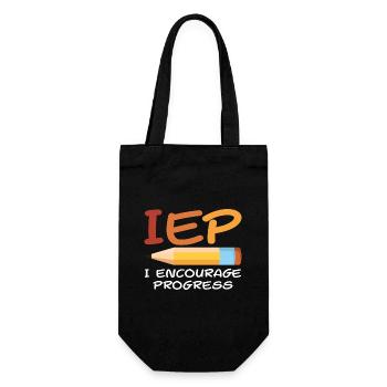 IEP SPED Teacher Art | Special Education Teacher - Gift Bag for Bottles - black - Front