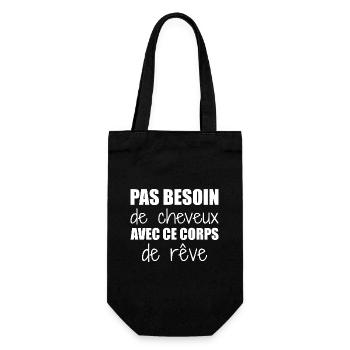Pas besoin de cheveux avec ce corps de rêve - Sac à bouteille - noir - Devant