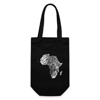 Africa Continent Fingerprint African DNA - Gift Bag for Bottles - black - Front