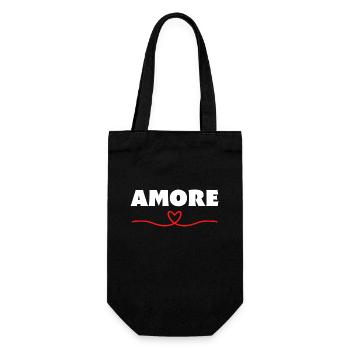 Amore Treasure Darling Valentine's Day Heart - Gift Bag for Bottles - black - Front