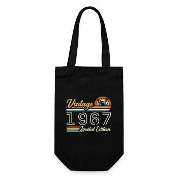 58 Years Birthday | Vintage 1967 Gift 1967 - Gift Bag for Bottles - black - Front
