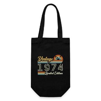Anniversaire 51 Ans | Millésime 1974 Cadeau 1974 - Sac à bouteille - noir - Devant