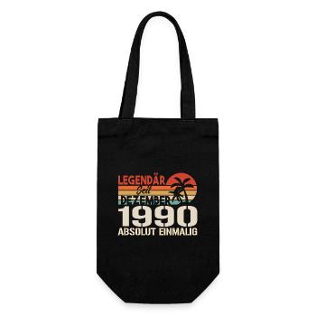 Legendär Seit Dezember 1990 Absolut Einmalig 1990 - Geschenkbeutel für Flaschen - Schwarz - Vorne