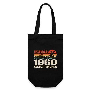 Legendär Seit Dezember 1960 Absolut Einmalig 1960 - Geschenkbeutel für Flaschen - Schwarz - Vorne