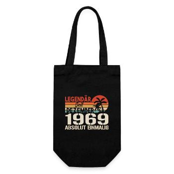 Legendär Seit Dezember 1969 Absolut Einmalig 1969 - Geschenkbeutel für Flaschen - Schwarz - Vorne
