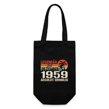 Legendär Seit Dezember 1959 Absolut Einmalig 1959 - Geschenkbeutel für Flaschen - Schwarz - Vorne