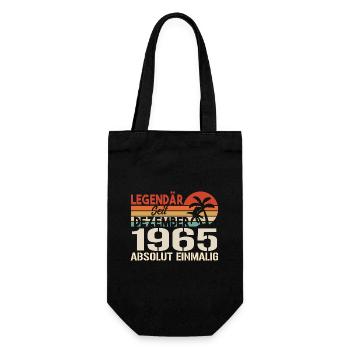 Legendär Seit Dezember 1965 Absolut Einmalig 1965 - Geschenkbeutel für Flaschen - Schwarz - Vorne
