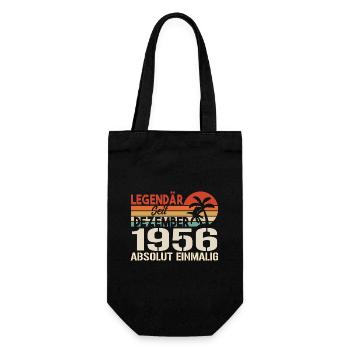 Legendär Seit Dezember 1956 Absolut Einmalig 1956 - Geschenkbeutel für Flaschen - Schwarz - Vorne