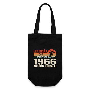 Legendär Seit Dezember 1966 Absolut Einmalig 1966 - Geschenkbeutel für Flaschen - Schwarz - Vorne